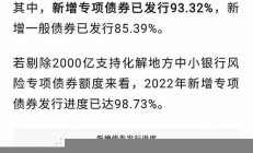 新增专项债券基本发行完毕新(新增专项债券发行额度)